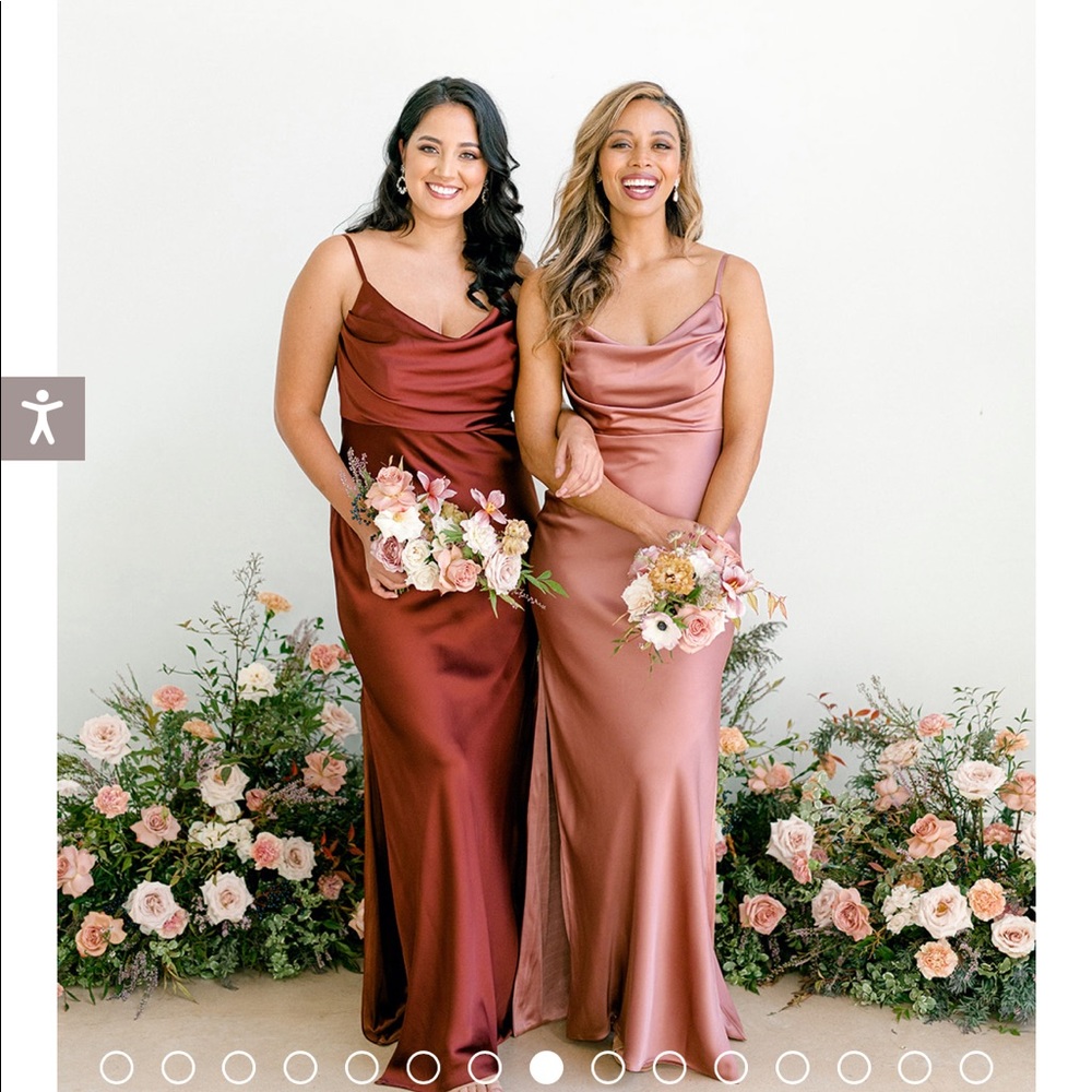 Skye Satin Revelry BLACK bridesmaid dress size 2 petite